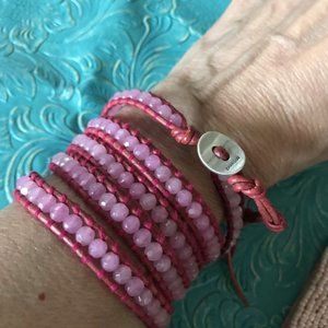 Chan Luu pink wrap bracelet